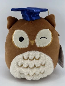 Squishmallows Original 9” Arella Brown Owl with Graduation Cap New w/Tags - Picture 1 of 5