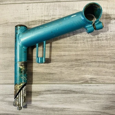 1989 Ritchey Force Quill MTB Stem 125 15 Degree 25.4 Cable Guide Hanger Teal - Image 1 of 4