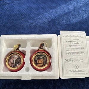 Norman Rockwell's Christmas Classics Heirloom Porcelain Ornament Collect - Set 8 - Picture 1 of 3