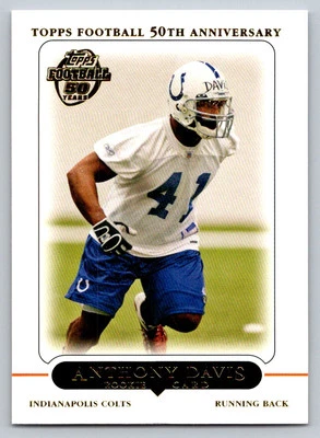 2005 Topps #386 Anthony Davis Rookie Card Indianapolis Colts - Image 1 of 2