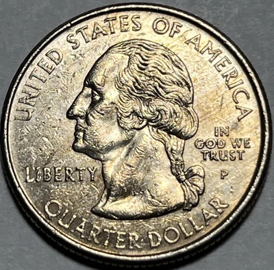 2001 P Quarter Errors Strike Through Grease Both Sides DDR Die Cracks Toning - Image 1 of 4