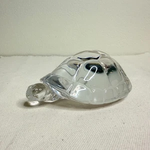 Vintage Norwegen Hadeland Glas Schildkröte Briefbeschwerer Figur 4,5" x 3" - Bild 1 von 6