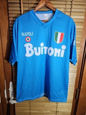 Camiseta deportiva SSC Napoli 1986 Maglia sin precio base ennerre Italia Diego Maradona kit se adapta a L Foto 1 de 4
