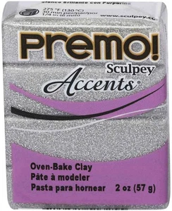 Brillo de arcilla Premo Sculpey oro blanco - Imagen 1 de 1