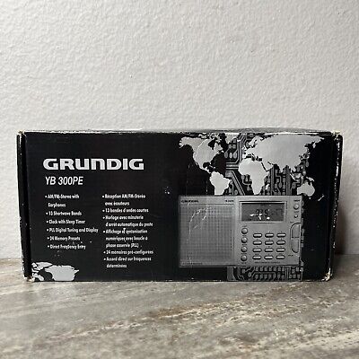 Grundig Model YB 300PE AM/FM 13 Band SW Shortwave Portable Radio & Clock Works • 66.52€