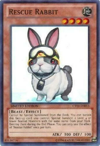 Yugioh!  Rescue Rabbit - CT09-EN013 Super Rare Limited Ed Nm - Image 1 of 1