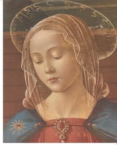 Catholic Print Picture Blessed Virgin Mary Ghirlandaio 20x25cm ready to frame - Picture 1 of 1