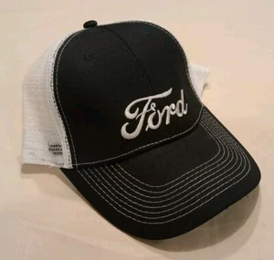 Neu Ford Logo Mesh weiß und schwarz Baseballkappe Truckermütze - Bild 1 von 7