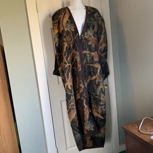 Vintage Camo Stadium Hunting Blanket Aurora Biederlack Cuddle Wrap Zip Snap Soft - Picture 1 of 5