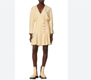 Sandro Paris Women's Dress Size 36 FR / S Linen Blend Fit & Flare SFPRO01745 - Picture 1 of 14