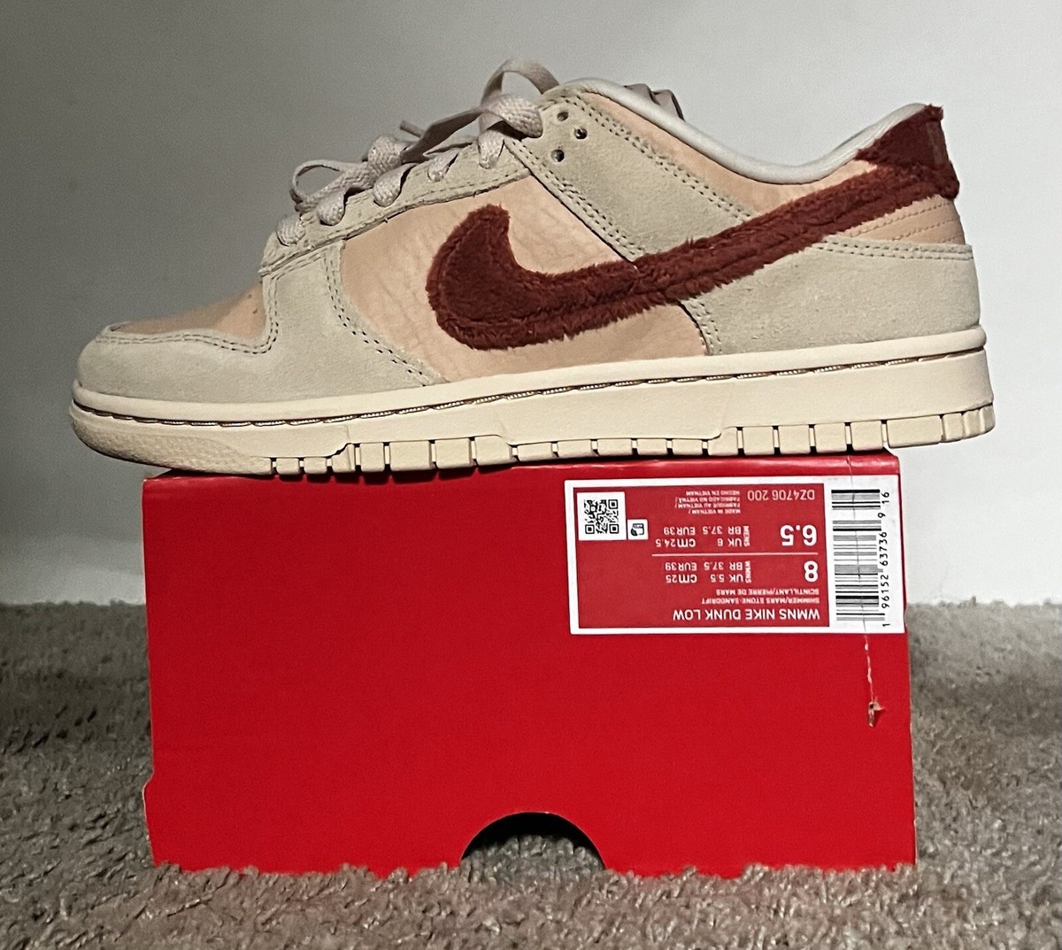 Nike Dunk Low Terry Swoosh W for sale | eBay