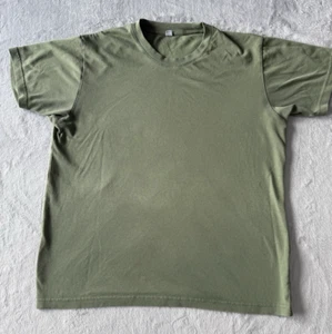 Uniqlo Olive Green Blank T Shirt Men's SMALL Short Sleeve Casual - Picture 1 of 6