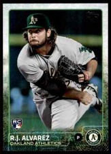 2015 Topps Series 2 Rainbow Foil R.J. Alvarez RC #689 Oakland Athletics