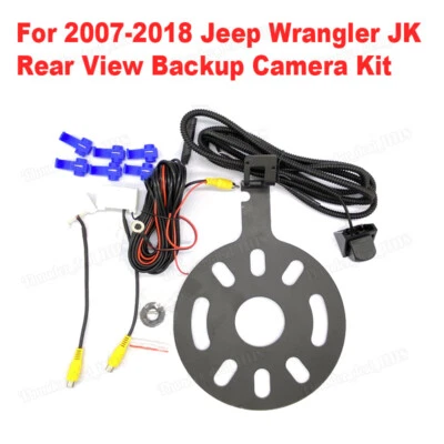 Backup Camera Mount Rear View Spare Tire Kit 170° For Jeep Wrangler JK 2007-2017 - Image 1 of 4