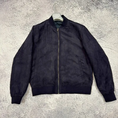 Mango Man Mens Suede-effect Bomber Jacket L size - Image 1 of 4