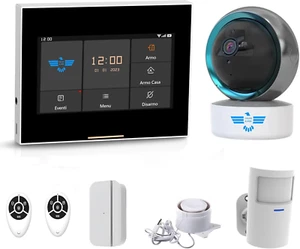 - Antifurto Allarme Casa Wireless Senza Fili MICRO TOUCH, Supporta Schede SIM 4G - Foto 1 di 12