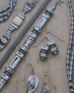 RAROS PENDIENTES APILADOS SILPADA NIOB plata esterlina labradorita martillos W0724 - Imagen 1 de 12