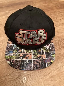 Star Wars logo comic Brim Baseball Hat adj snapback Youth - Picture 1 of 5
