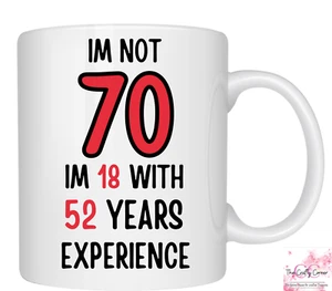 70th Birthday Personalised Mug Tea Gift Novelty Funny Present Coffee Gifts ideas - Foto 1 di 14