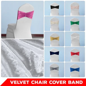 1-100x Silla de Terciopelo Banda Boda Decoración Eventos - Mejor Calidad - Imagen 1 de 91