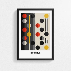 Bauhaus Style Print, Gallery Poster, Modern Art, Wall Decor, Geometric Design - Picture 1 of 13
