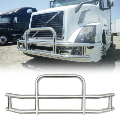 Chrome Deer Guard For Volvo VNL 2004-2017 Front Bumper Semi Truck WITH Brackets Foto 1 de 4
