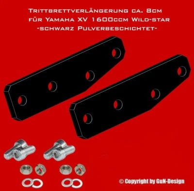 Yamaha XV 1600 Wild Star Trittbrett Verlängerung + Schrauben passt bei XV 1600 - Bild 1 von 4
