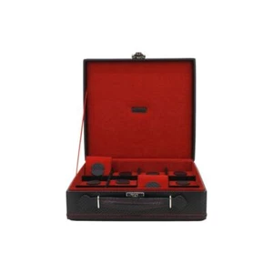 Malette 12 montres, Carbone, fibre de carbone intérieur rouge - Marron - - Picture 1 of 2