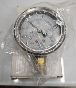WICA PRO-201L-254CC Pressure Gauge, 2 1/2" Dial, 30/0/30 Psi, 1/4" - Picture 1 of 2