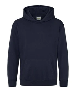KIDS AWDIS JUST HOODS - COLLEGE HOODIE - FRENCH NAVY - AGE 12/13 - JH01J - BRAND - Picture 1 of 1