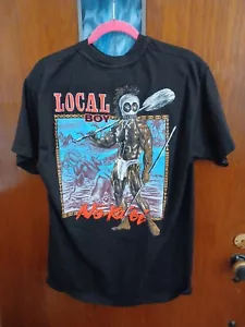 Vintage 90s Hawaiian Strength T Shirt Local Boy Hawaii Art Adult L Black 1992 - Picture 1 of 9