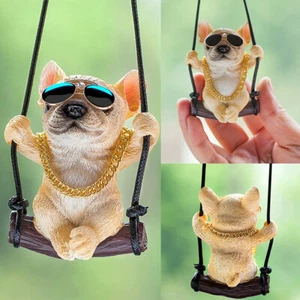 Car Hanging Ornament, Swinging Puppy French Bulldog Funny ,Gift ,Dog Car CharmBH - Picture 1 of 14