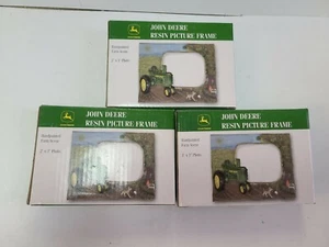 John Deere Resin Picture Frames 2x3 Photos. LOT OF "3" - Picture 1 of 4