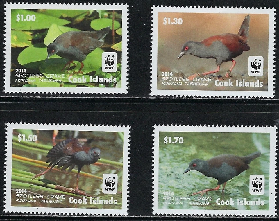 Cook Islands - Beautiful 2014 MNH WWF Birds  #1520-23 CV $8.95.....22L...A-816-y - Image 1 of 1