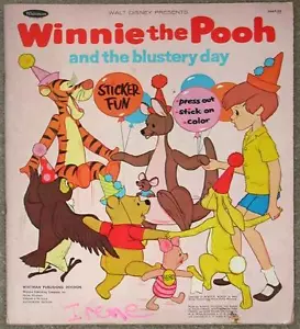 WINNIE THE POOH & THE BLUSTERY DAY ~ STICKER & COLORING BOOK ~ WALT DISNEY - Imagen 1 de 1