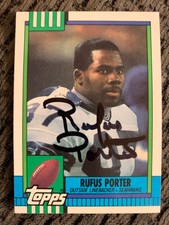 1990 Topps RUFUS PORTER Autographed Football Card #336 SEAHAWKS
