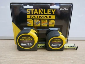 STANLEY FATMAX 5M FMHT 36090 & 8M FMHT 36091 32MM WIDE TAPE MEASURES FMHT81745-0 - Picture 1 of 3