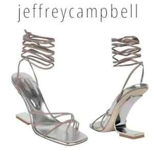 Sandale orteil carré bijoux Jeffrey Campbell talons carrés cravate cheville