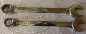MAC TOOLS 2PC METRIC 6PT SHORT 3" LONG COMBINATION WRENCHES 6MM #M6CH, 7MM #M7CH - Picture 1 of 4