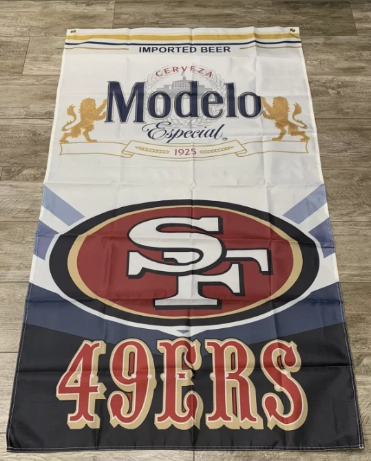 San Francisco 49ers Modelo Beer 3x5 FT Flag NFL Champions Banner Gift - Image 1 of 1