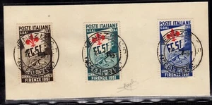 1951 repubblica Italiana Ginnici su frammento certificato Raybaudi - Imagen 1 de 2
