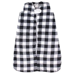 Unisex Baby Plush Sleeping Bag, Sack, Blanket, Black Plaid, 18-24 Months - Picture 1 of 2