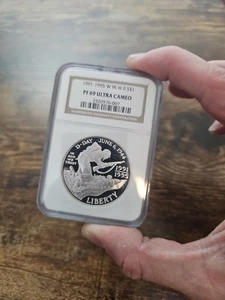 1995-W $1 Silver NGC PF69 Ultra Cameo W.W.II Dollar 90% Coin 2520576-007 - Picture 1 of 7