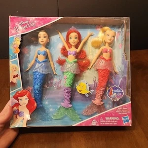 Disney LITTLE MERMAID Ariel & Her Sisters 12" Doll Set 3 Pack Damaged Box - Picture 1 of 7