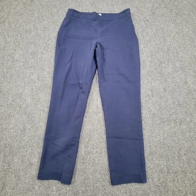 Pantalones de vestir Chaus New York para mujer 4 azul marino pierna recta elásticos carrera Foto 1 de 4