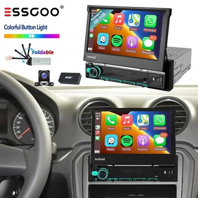 DAB 7" 1DIN Flip Autoradio Touchscreen Bildschirm MP5 Player Radio Bluetooth Kam - Bild 1 von 4