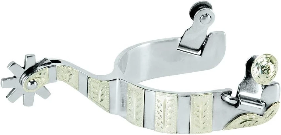 Espuelas Rowel Weaver de acero inoxidable de plata alemana para hombre de 8 puntos Foto 1 de 1