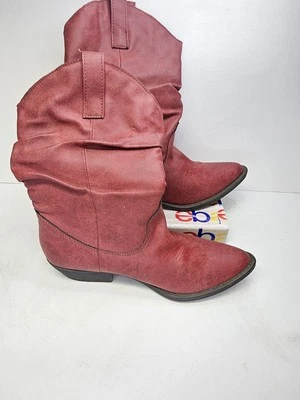 Botas de cuero sintético becerro para mujer 8,5 M marrón “ME TOO” punta puntiaguda Foto 1 de 4