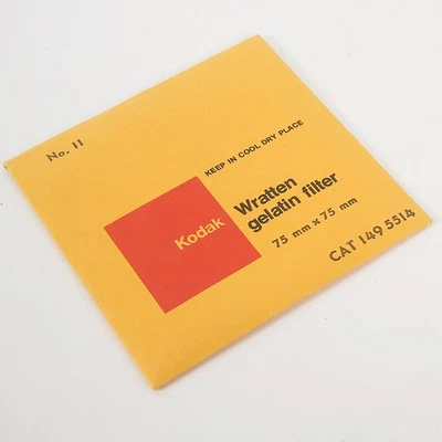 KODAK No.11  YELLOW/GREEN WRATTEN 7.5 cm 3" Square Gel Filter NEW For B&W #AD677 - Image 1 of 2