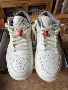 Nike Air Jordan 1 Low Premium Men's Shoes in Sail/Cashmere/College Grey UK 11 - Picture 1 of 6